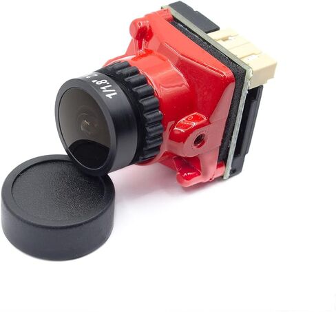 كاميرا FPV 1800TVL عدسة 2.1 ملم FOV165° 4:3/16:9 PAL/NTSC لطائرة سباق بدون طيار RC FPV Quadcopter، أحمر in Kuwait