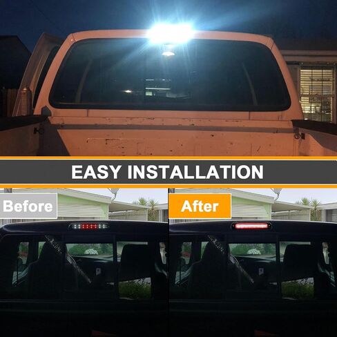 3rd Third Brake Lights Compatible with F250 F350 F450 F550 Super Duty 1999-2016/for Ranger 1995-2011/for Explorer Sport Trac 2001-2005 With Strobe Function and LED Cargo Lamp(Clear&Red Len) in Saudi Arabia