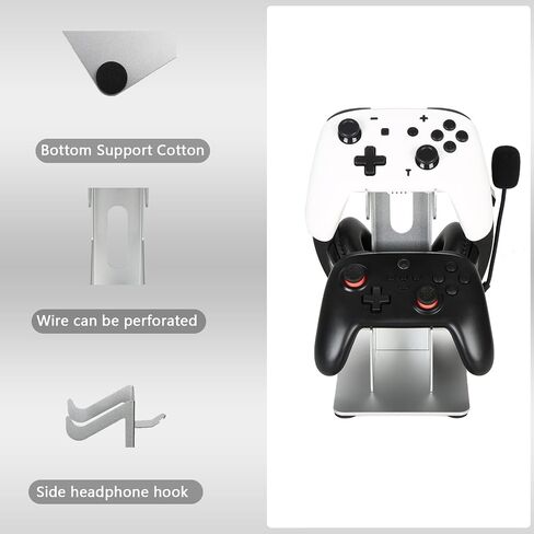 Controller Holder 3 Tier, Controller and Headset Stand for Gaming Desk, Stronger Snap-on Construction Hanger for All Universal Gaming PC Accessories in Saudi Arabia