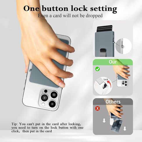 Magnetic Card Holder Wallet for Magsafe Wallet, Minimalist Slim Card Wallet for Phone,Pop Up Magnetic Wallet with Money Clip, Compatible with iPhone 15/14/13/12/Pro/Pro Max/Mini Series in Saudi Arabia
