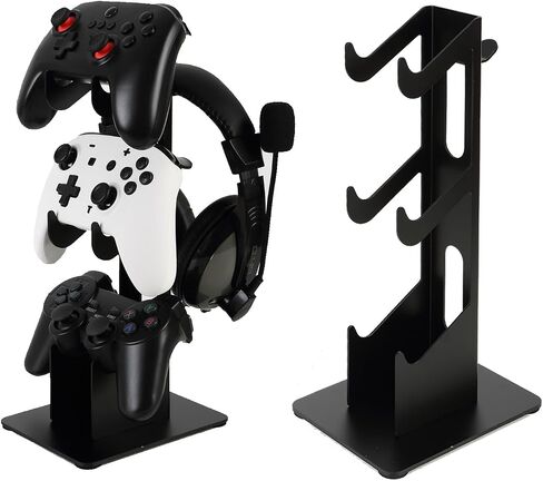 Controller Holder 3 Tier, Controller and Headset Stand for Gaming Desk, Stronger Snap-on Construction Hanger for All Universal Gaming PC Accessories in Saudi Arabia