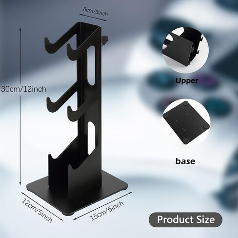 Controller Holder 3 Tier, Controller and Headset Stand for Gaming Desk, Stronger Snap-on Construction Hanger for All Universal Gaming PC Accessories in Saudi Arabia