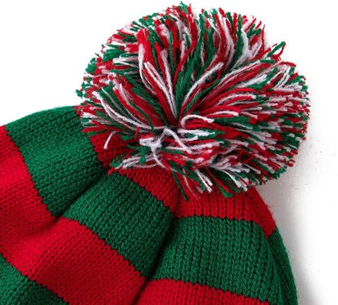 قبعة عيد الميلاد قزم محبوكة للأطفال الصغار، قبعة سانتا متماسكة من الكروشيه لعيد الميلاد دافئة لحفلات أعياد الميلاد والشتاء in Kuwait