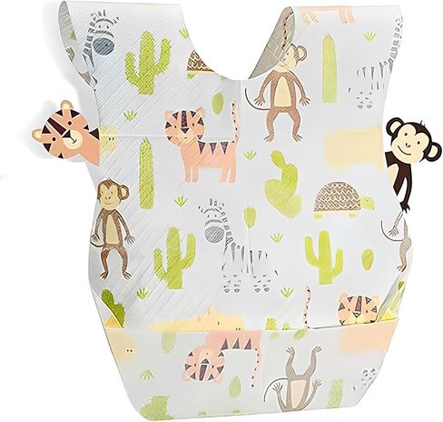 55 TRENDS 30Pcs Disposable Bibs Water-Proof Traveling Food Bibs Liners For Meal Feeding Unisex in Kuwait