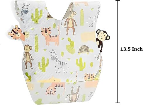 55 TRENDS 30Pcs Disposable Bibs Water-Proof Traveling Food Bibs Liners For Meal Feeding Unisex in Kuwait