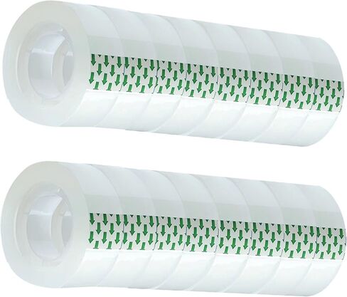 48 Rolls Transparent Tape Refills Rolls 3/4-Inch x 1000 inch, 1 inch Core, Clear Gift Wrapping Tape Refill Roll for Office, Home, School in Kuwait