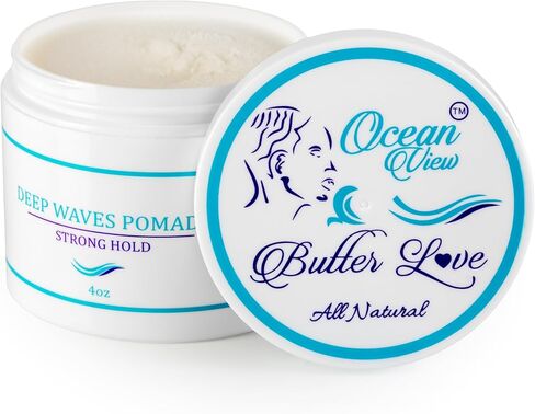 OCEAN VIEW DEEP WAVES POMADE, Gold Edition 360 Wave Grease for Men Moisturizes, Controls and Styles Black Hair – Water Based Wave Builder Pomade for Men Tames Your Crown During Wolfing (30 grams) in Saudi Arabia