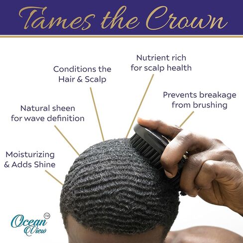 OCEAN VIEW DEEP WAVES POMADE, Gold Edition 360 Wave Grease for Men Moisturizes, Controls and Styles Black Hair – Water Based Wave Builder Pomade for Men Tames Your Crown During Wolfing (30 grams) in Saudi Arabia
