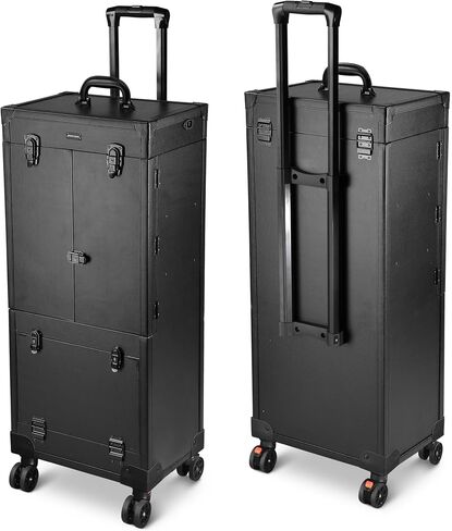 BYOOTIQUE Clipper Trimmer Portable Mobile Barber Station Tool Box Rolling Makeup Hair Salon Stylist Train Case Key in Saudi Arabia