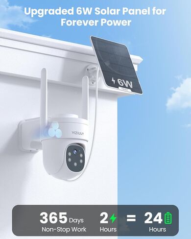 Security Cameras Outdoor Wireless, AOV Security Camera with 24/7 Recording, Solar-Powered, 2K Cameras for Home Security with 360° Pan & Tilt, Auto Tracking, 512G Local Storage(Not Include) in Kuwait
