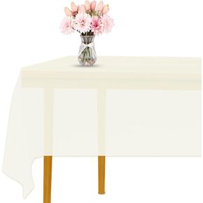 Magenta 3 Pack Premium Disposable Plastic Tablecloth For Parties 54 Inch x 108 Inch Rectangle Table Cover 6 to 9 Foot Tables for Birthdays Thanksgiving Weddings Christmas Anniversary Buffet Table