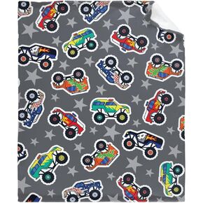 Mon-Ster Truck Star Baby Blanket Gifts Fleece Flannel Throw Blanket for Infant Swaddle Blankets, Super Soft Cozy Stroller Blanket for Couch Pets Size 30"x40" XS