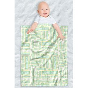 LOGOVISION Sesame Street lightweight baby blanket, 30"X40", Logo Unisex for infants Girls & Boys