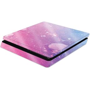 MightySkins Glossy Glitter Skin for Sony PS4 Slim Console - Pink Diamond | Protective, Durable High-Gloss Glitter Finish | Easy to Apply, Remove, and Change Styles | Made in The USA