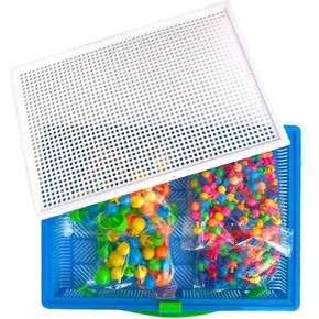 Mushroom Nails Pegboard Fine Motor Skill Occupational Activities, 592pcs Nail Beads