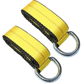GRIPON (Pack of 4) 2" X 8 Ft Lasso Tow Strap with D Ring Auto Hauler Tie Down