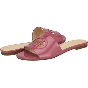 Guess Women's TASHIA Flat Sandal, Light Pink Patent 682, 7.5