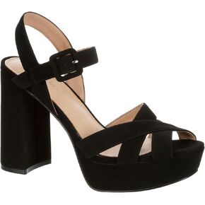 Limelight Amaris - Women's Strappy Platform Open Square Toe Chunky High Heels
