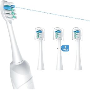 6 Pack FitMount Toothbrush Replacement Heads Compatible with WaterPik Sonic Fusion 2.0, FitMount Flossing Brush Head Fit for Water-Pic SF-01 SF-02 and 2.0 SF-03 SF-04