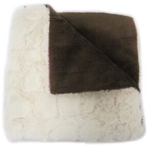 Baby Doll Bedding Sheepskin Huggable Blanky, Grey/Pink