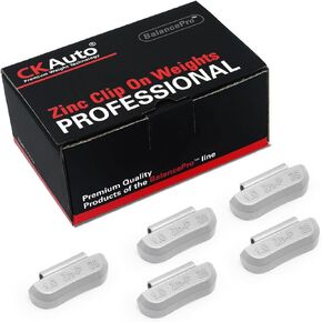 CKAuto P Style Zinc Clip on Wheel Weights 2.0oz, Coated, 25Pcs/Box Fit for Steel Wheel