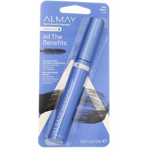 Waterproof Mascara by Almay, Multi-Benefit Eye Makeup, Ophthalmologist Tested, Fragrance-Free, Hypoallergenic, Black, 0.24 Oz