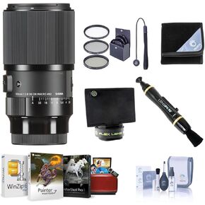 عدسة ماكرو سيجما 105 ملم f/2.8 DG DN Art Macro لهاتف Sony E، حزمة مع مجموعة برامج Mac، مجموعة مرشح 62 مم، غلاف العدسة، ظل العدسة، منظف، مجموعة تنظيف، حبل غطاء العدسة in Kuwait