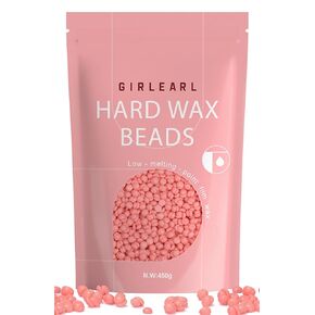 GIRLEARLE 1lb Wax Beads for Hair Removal - Unscented Hard Wax Beads Refill for Professional Full Body Waxing - Ideal for Facial, Brazilian Bikini, Legs, and Underarms at Home for Women and Men (White)