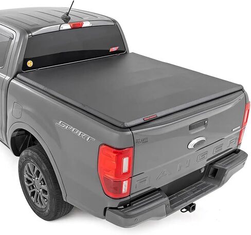 غطاء سرير شاحنة ناعم قابل للطي من Rough Country، أغطية تونيو شاحنة F150 لسيارة Ford F-150 (2021-2024) - غطاء سرير Ford F150 مقاوم للطقس مقاس 6'7، غطاء سرير ناعم قابل للطي F150-41521650 in Kuwait