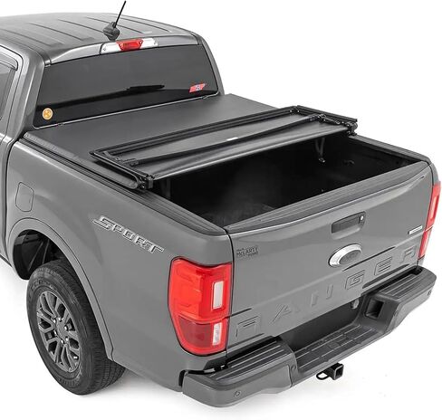 غطاء سرير شاحنة ناعم قابل للطي من Rough Country، أغطية تونيو شاحنة F150 لسيارة Ford F-150 (2021-2024) - غطاء سرير Ford F150 مقاوم للطقس مقاس 6'7، غطاء سرير ناعم قابل للطي F150-41521650 in Kuwait