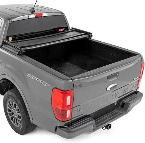 غطاء سرير شاحنة ناعم قابل للطي من Rough Country، أغطية تونيو شاحنة F150 لسيارة Ford F-150 (2021-2024) - غطاء سرير Ford F150 مقاوم للطقس مقاس 6'7، غطاء سرير ناعم قابل للطي F150-41521650 in Kuwait