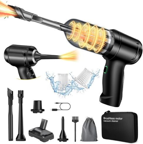 15000Pa Portable Car Vacuum Cleaner - Brushless Motor Hand Held Vacuum 4 in 1 Mini Vacuum Cleaner 2-Speed Adjustable 120W High Power Vacuum Cleaner for Home Outdoor Office and Car in Saudi Arabia