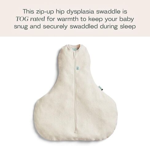 ergoPouch 1.0 TOG Hip Harness Cocoon Swaddle Bag, Breathable Baby Sleep Bag for Hip Health, Snug and Gentle (6-12 Months, Oatmeal Marle) in Saudi Arabia