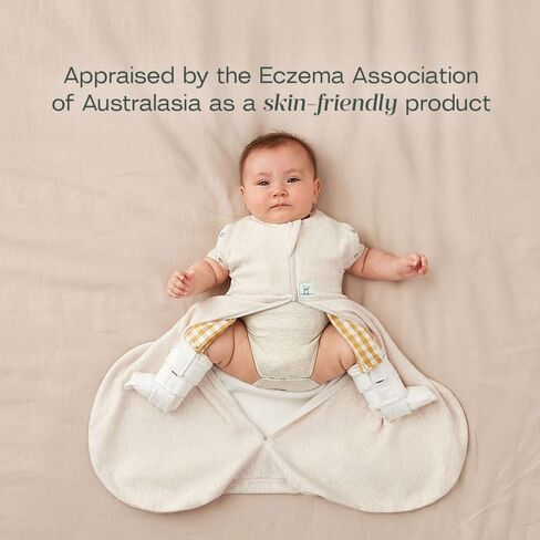 ergoPouch 1.0 TOG Hip Harness Cocoon Swaddle Bag, Breathable Baby Sleep Bag for Hip Health, Snug and Gentle (6-12 Months, Oatmeal Marle) in Saudi Arabia