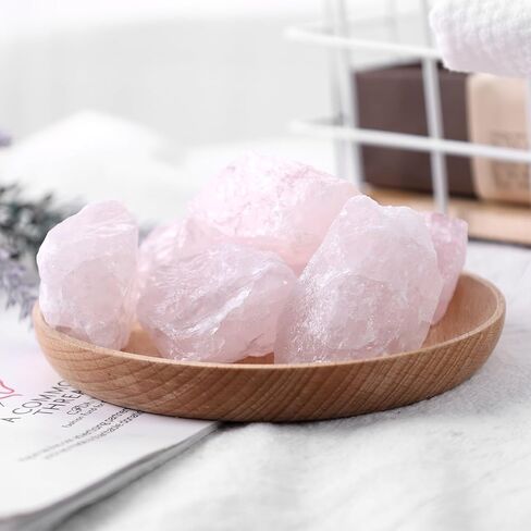 FUTUREPLUSX 6PCS Amethysts with Jar, Natural Rough Stones Crystal Large Raw Crystals Bulk Healing Gemstones for Reiki Healing Tumbling Fountain Rocks in Saudi Arabia