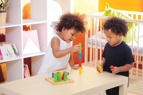 PlanToys (2403 Wooden Geometric Sorting Board Sustainably Made from Rubberwood and Non-Toxic Paints and Dyes in Kuwait