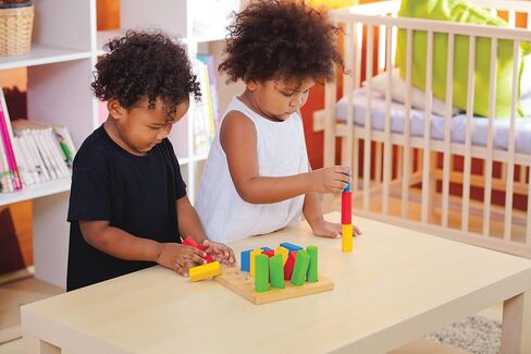 PlanToys (2403 Wooden Geometric Sorting Board Sustainably Made from Rubberwood and Non-Toxic Paints and Dyes in Kuwait