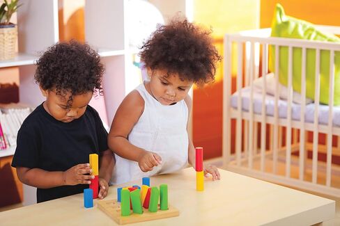 PlanToys (2403 Wooden Geometric Sorting Board Sustainably Made from Rubberwood and Non-Toxic Paints and Dyes in Kuwait