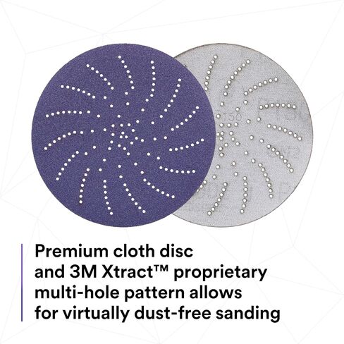 3M Xtract Cubitron II Cloth Disc 900DZ, 65996, 40 + to 320+, 5 in, 10 Piece Multi-Pack Hook and Loop Sanding Discs, Premium Series for Aluminum, Fiberglass, Gelcoat, Hard and Soft Woods in Saudi Arabia