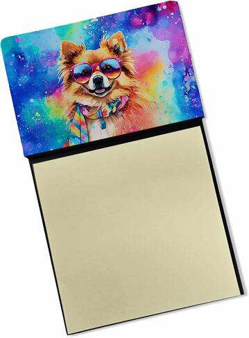 Caroline's Treasures Samoyed Hippie Dawg Sticky Note Holder Refillable Dispenser Self-Sticky Note Pads, Memo Pads Blank Desk Accessories in Saudi Arabia