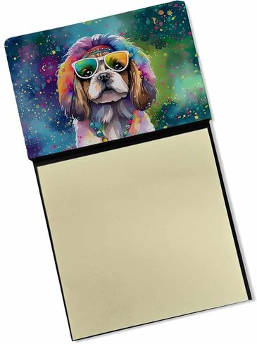 Caroline's Treasures Samoyed Hippie Dawg Sticky Note Holder Refillable Dispenser Self-Sticky Note Pads, Memo Pads Blank Desk Accessories in Saudi Arabia