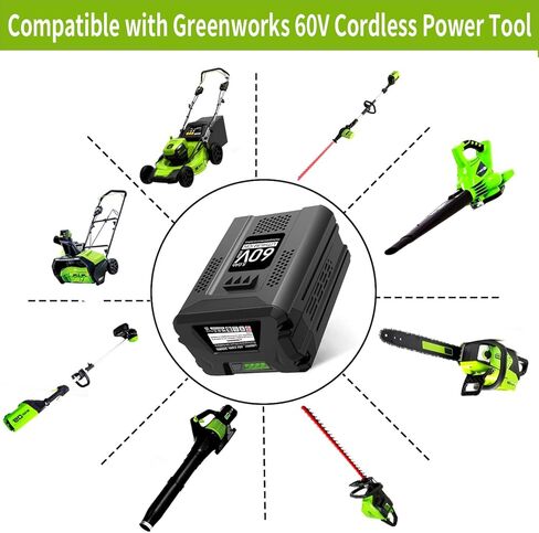 بطارية بديلة 60 فولت 5.0 أمبير في الساعة لبطارية Greenworks PRO 60 فولت بحد أقصى LB60A03 LB60A02 LB60A01 LB60A00 متوافقة مع بطاريات أداة الطاقة اللاسلكية Greenworks 60V in Kuwait
