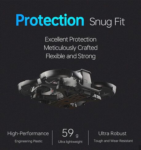 AVATA 2 Drone Propeller Guard Protector 360 degree,For DJI AVATA2 Protective Cover Bumper Ring, Anti-Knock and Anti-Scratch Propeller Protective Cover, black in Saudi Arabia