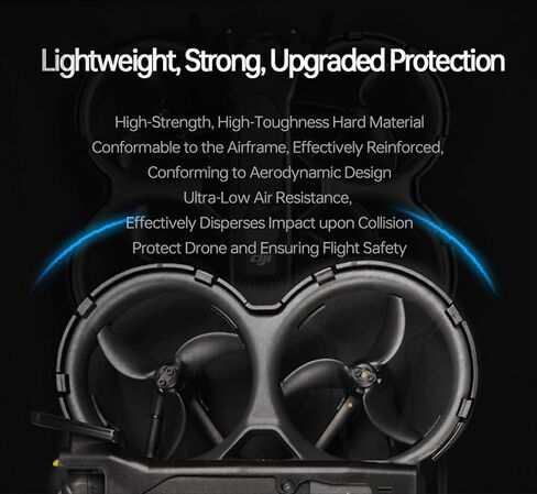 AVATA 2 Drone Propeller Guard Protector 360 degree,For DJI AVATA2 Protective Cover Bumper Ring, Anti-Knock and Anti-Scratch Propeller Protective Cover, black in Saudi Arabia