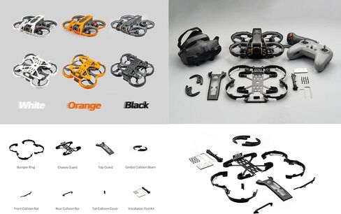 AVATA 2 Drone Propeller Guard Protector 360 degree,For DJI AVATA2 Protective Cover Bumper Ring, Anti-Knock and Anti-Scratch Propeller Protective Cover, black in Saudi Arabia