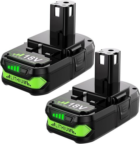 POWTREE ترقية 3800 مللي أمبير 18 فولت P102 بطارية ليثيوم بديلة لبطارية Ryobi 18 فولت Ryobi ONE+ P107 P108 P103 P104 P105 P106 P109 P122 أدوات كهربائية لاسلكية 2 حزم in Kuwait