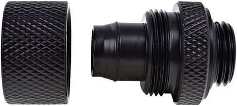 Alphacool Clear AlphaTube HF Flexible Tubing (10mm ID, 13mm OD, 3m) and Eiszapfen G1/4" to 10mm ID, 13mm OD Compression Fittings Bundle, Deep Black, 12-Pack for Desktop, Custom Loop in Saudi Arabia