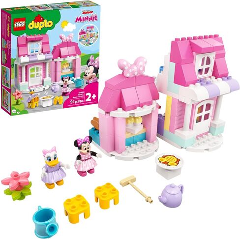 LEGO DUPLO Disney Minnie’s House and Café 10942 Dollhouse Building Toy for Kids, Boys and Girls, with Minnie Mouse and Daisy Duck (91 Pieces) in Saudi Arabia