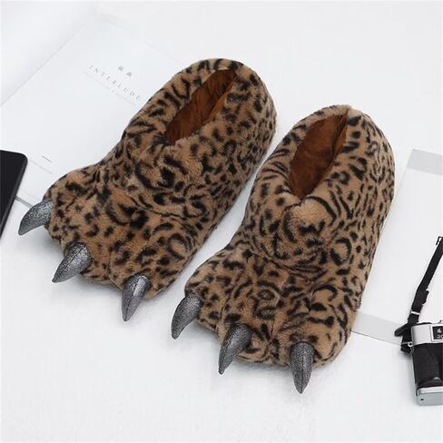 Animal Paw Slippers Plush Warm Home Slippers Bear Slippers for Adults Stuffed Furry Animal Monster Claw Paw in Saudi Arabia