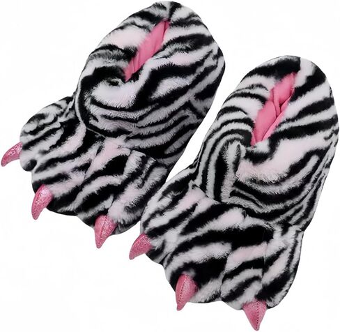 Animal Paw Slippers Plush Warm Home Slippers Bear Slippers for Adults Stuffed Furry Animal Monster Claw Paw in Saudi Arabia
